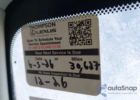 2024 Lexus Nx 350H Premium z USA, uszkodzony, nr VIN 2T2GKCEZ3RC024051